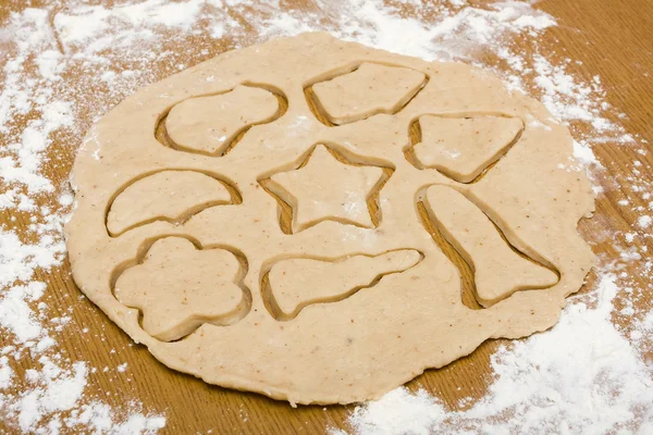 Homemade nut cookie dough — Stock Photo, Image