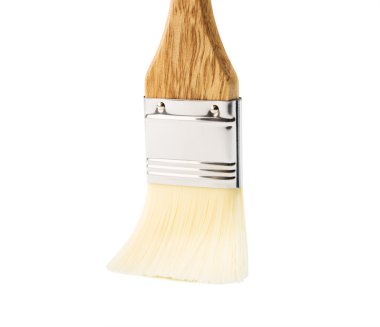 Beyaz izole geniş boya fırçası
