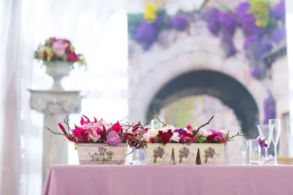 結婚式の装飾の美しい花の花束 — ストック写真