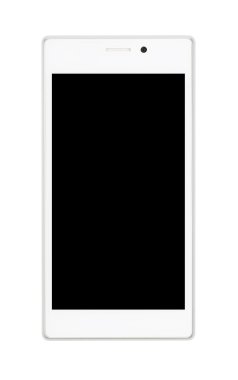 Beyaz smartphone ile siyah ekran