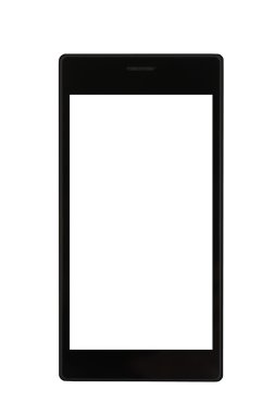 Beyaz arka plan, siyah smartphone