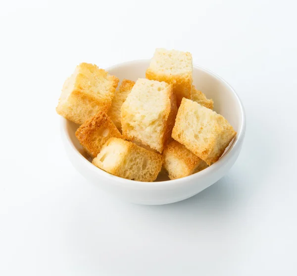 Restaurant food isolated - salted crouton beer snack — Stock Photo, Image