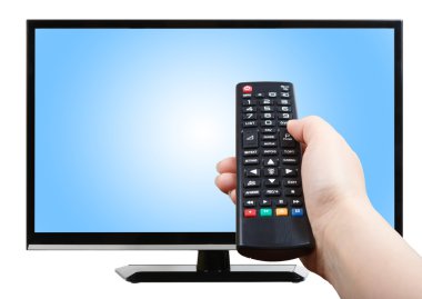 El ile kumanda modern Tv set olarak işaret