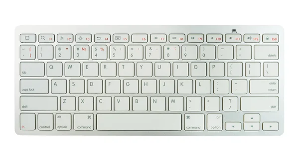 Беспроводная Bluetooth клавиатура изолирована на белом — стоковое фото