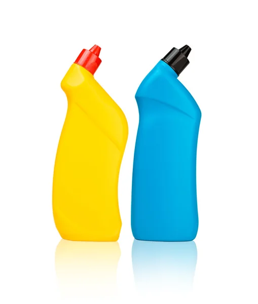 Dos botellas de suministro de limpieza para inodoro —  Fotos de Stock