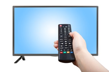 El ile kumanda modern Tv set olarak işaret