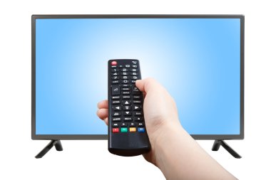El ile kumanda modern Tv set olarak işaret
