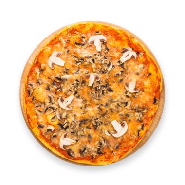 Mantar ve Füme tavuk lezzetli pizza