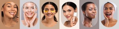 Bu kolajda farklı cilt aktivitelerine katılan altı kadın yer alıyor. Her insan eşsiz güzellik ürünleri ve uygulamaları sergiler, çeşitli ten dokuları ve tonlarını sergiler..