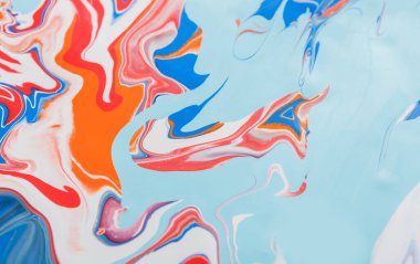 Sıvı Ebru boya arka plan. Akışkan resim soyut doku. Akrilik canlı renkler renkli karışımı.