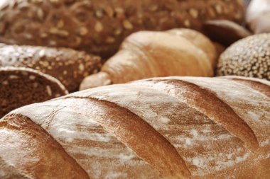 Ekmek doku kabuk closeup arka plan, baget ekmek