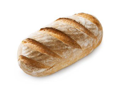 Güzel bir zanaatkar somunu temiz bir yüzeyde uzanır, çıtır çıtır altın kabuğunu ve yumuşak iç yüzeyini sergiler. Sandviç ya da tereyağlı yemek için mükemmel..