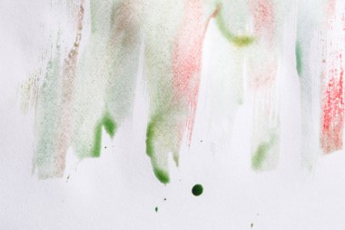 Minimalist suluboya dokulu arka plan. El boyalı fırça darbeleri beyaz kağıt, üstten görünüm, kopya alanı