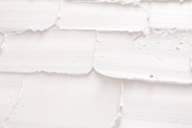 Beyaz tuğla duvar, sıva desen dokulu. Arka plan, alçı dekoratif desen, iç tasarım, inşaat kavramı