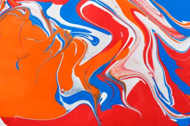 Sıvı Ebru boya arka plan. Akışkan resim soyut doku. Akrilik canlı renkler renkli karışımı.