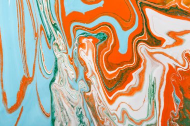 Sıvı Ebru boya arka plan. Akışkan resim soyut doku. Akrilik canlı renkler renkli karışımı.