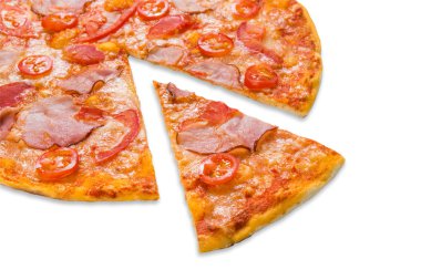 Pastırma ve kiraz domates ile lezzetli pizza