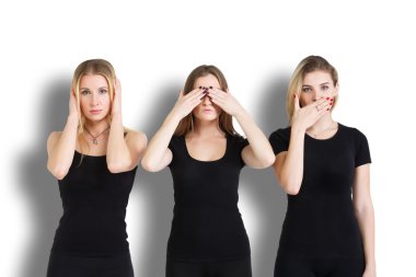 Kötülüğü duyma, kötüyü görme, şeytanla konuşma.