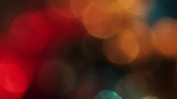 Відблиски Кола Жовтий Синій Зелений Червоний Мерехтіння Анімація Відблисків Мерехтіння — стокове відео