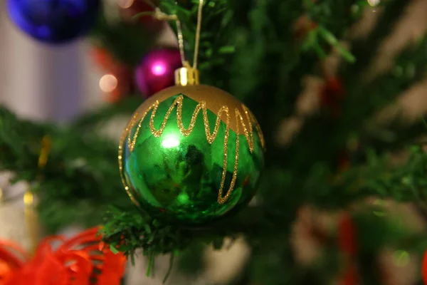 Christmas Tree Toys Balls — Stock Photo, Image