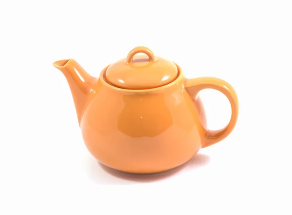 Orange teapot isolated on white background Royalty Free Stock Images