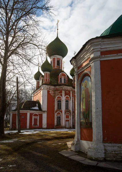 Starý Kostel Alexandra Něvského Vladimirská Katedrála Pereslavl Zalesském Zimě — Stock fotografie