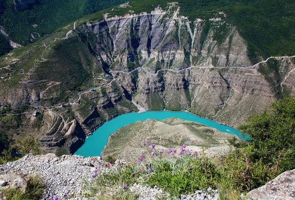 Vue Sur Canyon Sulak Tôt Matin — Photo