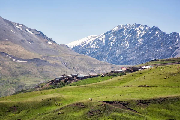 Lezghin Aul Kurush Στο Dagestan Τον Υψηλότερο Ορεινό Οικισμό Στην — Φωτογραφία Αρχείου