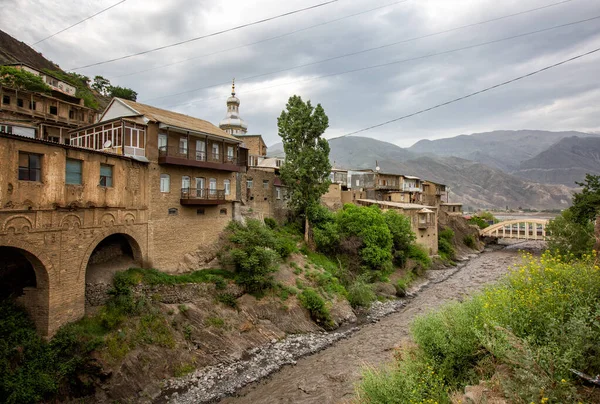 Village Akhty Daghestan Promenade Travers Partie Historique Mosquée Juma — Photo