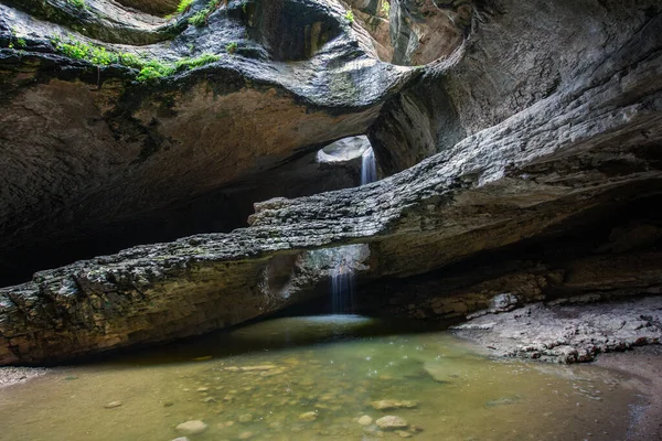 Natural landmark in Dagestan - Saltinsky underground waterfall