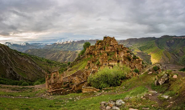 Gamsutl Aul Ghost Dagestan Gloomy Evening — Stock Photo, Image