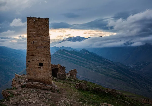 Abandoned Aul Goor Dagestan Land Towers — Stock Photo, Image