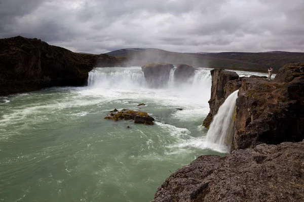 Islandia wodospad Godafoss — Zdjęcie stockowe