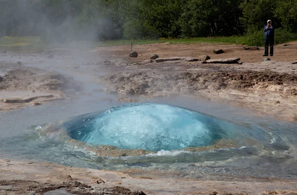 Grande gêiser no iceland — Fotografia de Stock