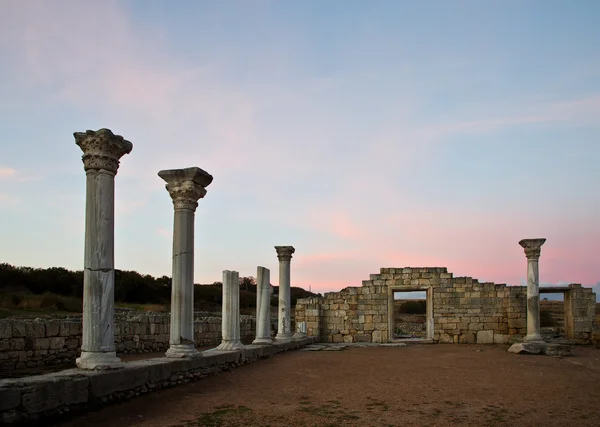 Aube dans l'ancienne ville de Hersonissos — Photo