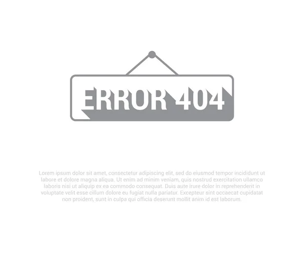 Erro 404 Long Shadow Label — Vetor de Stock