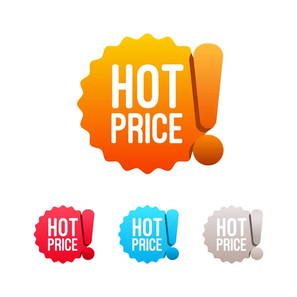 Sıcak Fiyat Etiketleri Vektörü — Stok Vektör