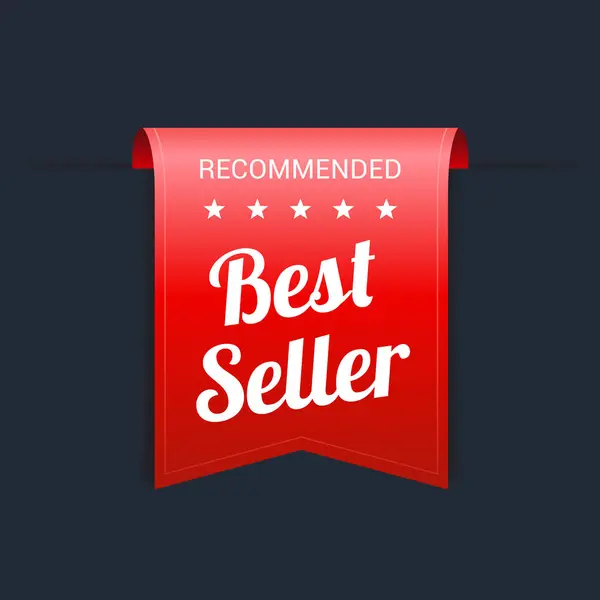 Melhor Vendedor Red Label — Vetor de Stock