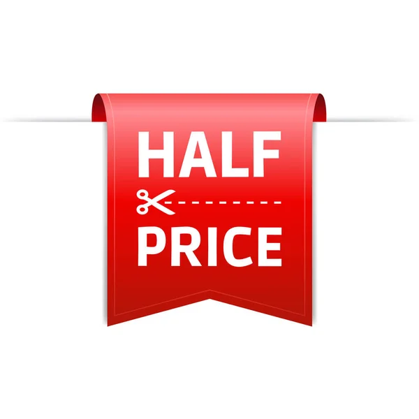 Half Price Red Label — Stock Vector