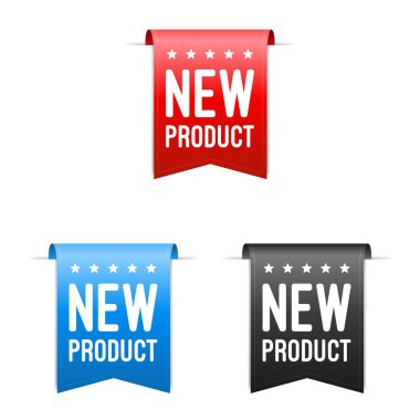 Yeni Ürün Etiketleri Vektör Ayarları