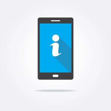 Bilgi Telefonu Simgesi Vektörü