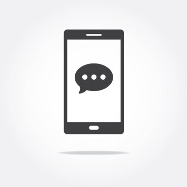 İleti Telefonu Simgesi Vektörü