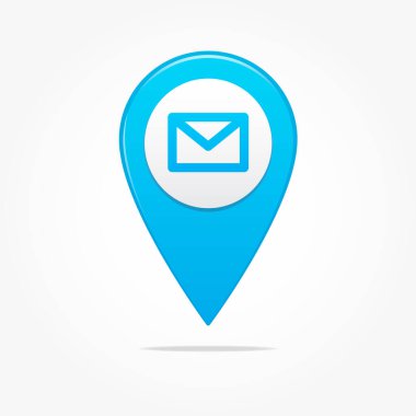 Posta Pin Simgesi Vektörü