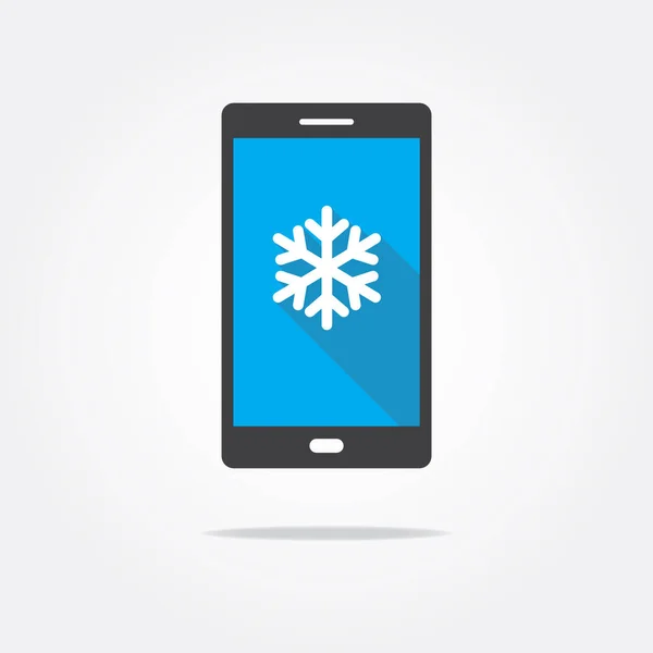 Snow Phone Icon Vector — Stock Vector
