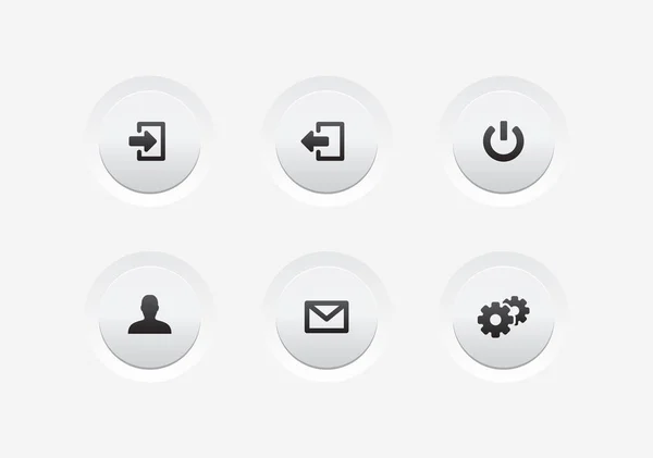 Website App Buttons Vector — Διανυσματικό Αρχείο