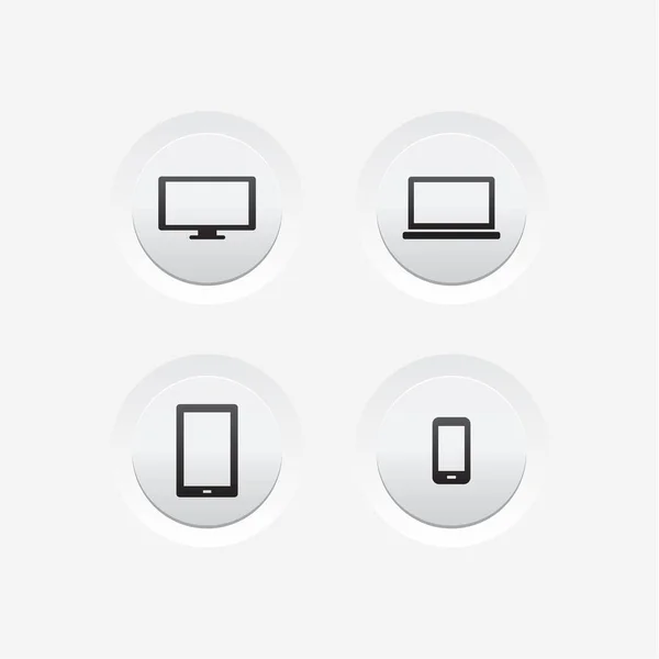 Multi Device Responsive Buttons — Stock Vector