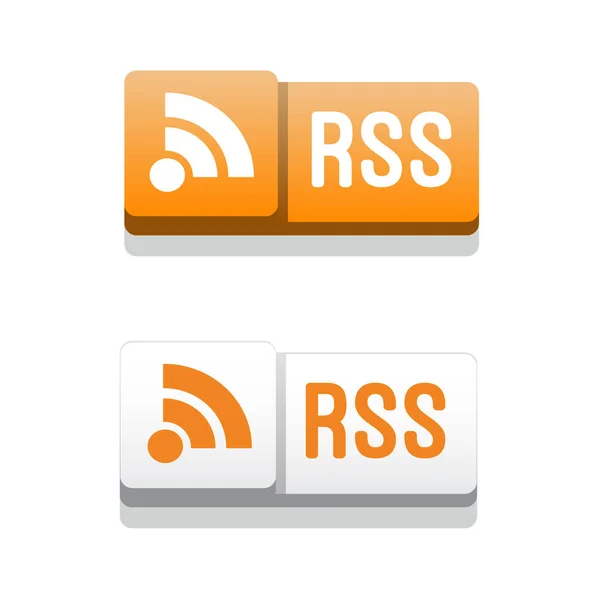 Rss Buttons Vector Illustration — Stockvector