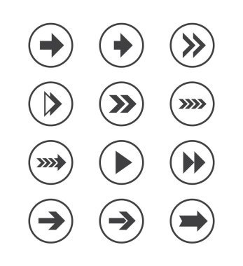 Ok Vektör Simgeleri Ayarlandı