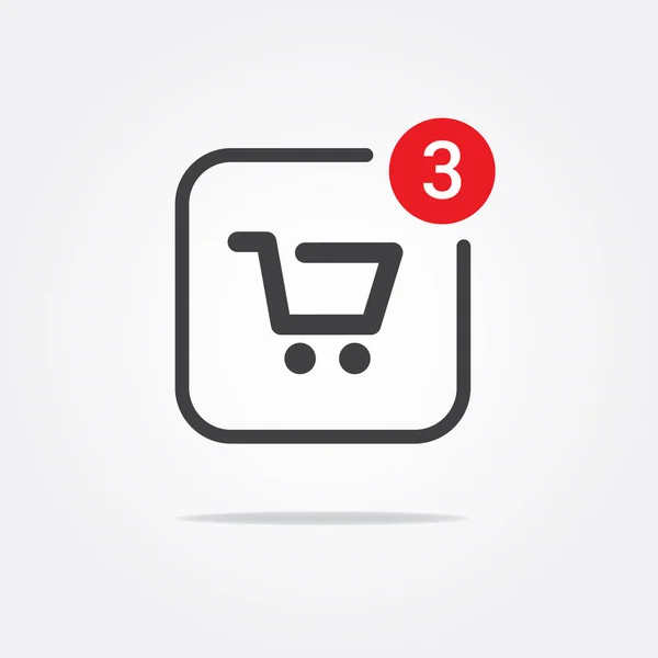 Compras Notificación Icono Vector — Archivo Imágenes Vectoriales