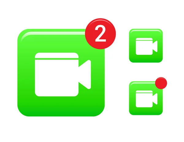 Video Call Icons Vector Set — Stock Vector